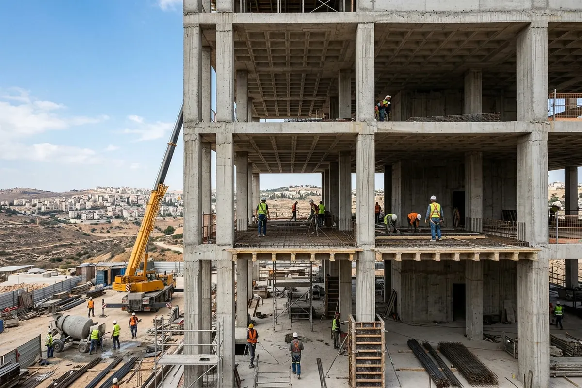 שלבי בניית שלד מבנה: מהכנת השטח ועד לגג